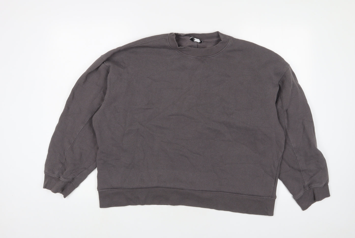 Topshop Womens Grey Cotton Pullover Sweatshirt Size S Pullover