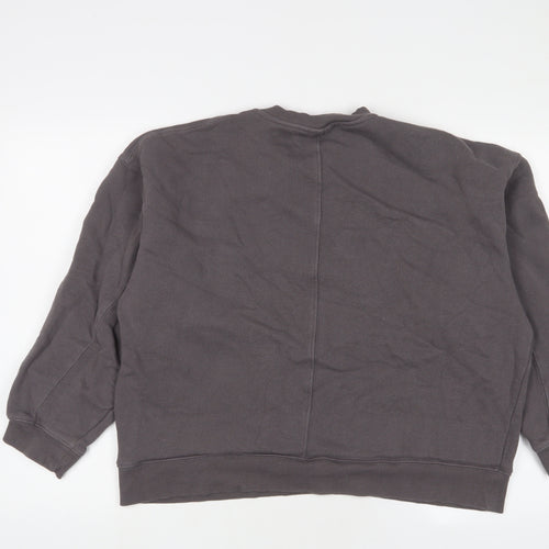 Topshop Womens Grey Cotton Pullover Sweatshirt Size S Pullover