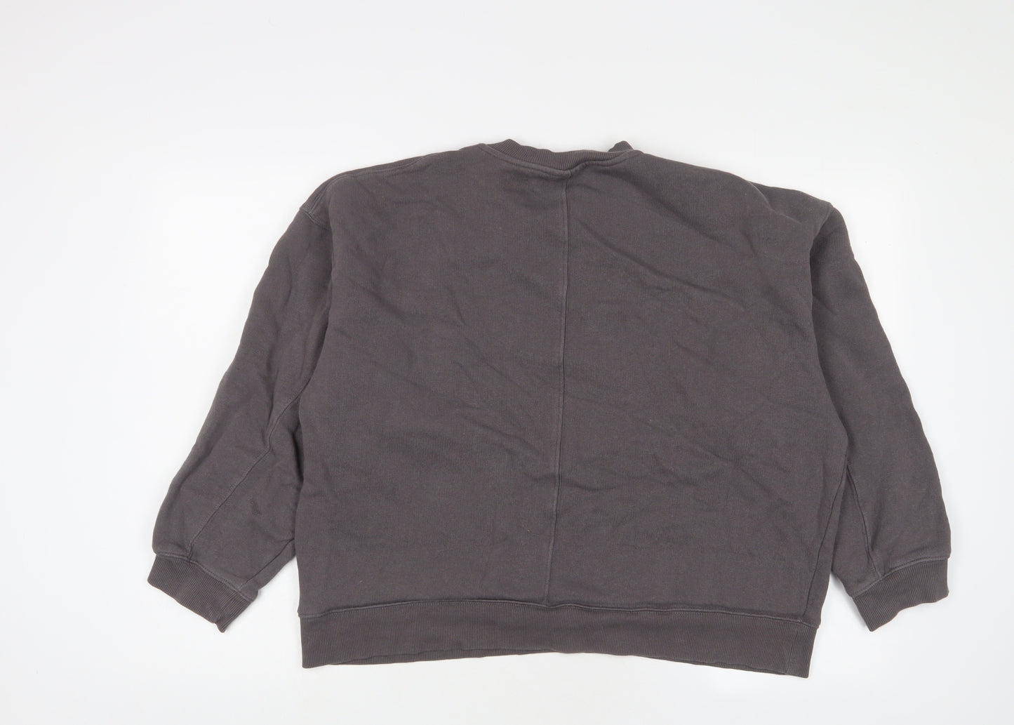 Topshop Womens Grey Cotton Pullover Sweatshirt Size S Pullover