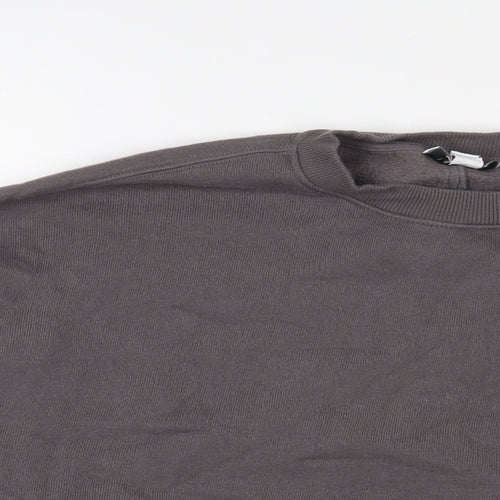 Topshop Womens Grey Cotton Pullover Sweatshirt Size S Pullover