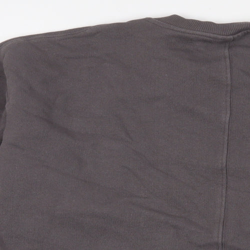 Topshop Womens Grey Cotton Pullover Sweatshirt Size S Pullover