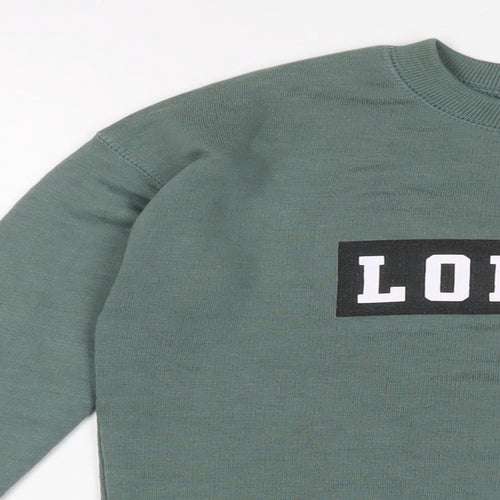 Pull&Bear Womens Green Cotton Pullover Sweatshirt Size S Pullover - London