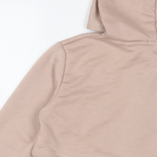 Nasty Gal Womens Pink Polyester Pullover Hoodie Size S Zip - Zip
