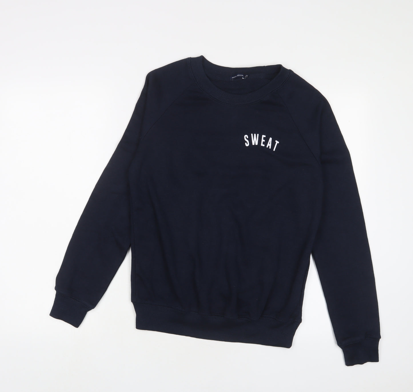 Bershka Womens Blue Cotton Pullover Sweatshirt Size S Pullover - Sweat