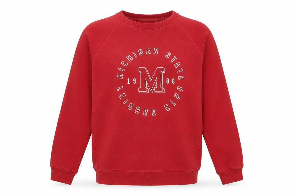 Next Womens Red Cotton Pullover Sweatshirt Size M Pullover