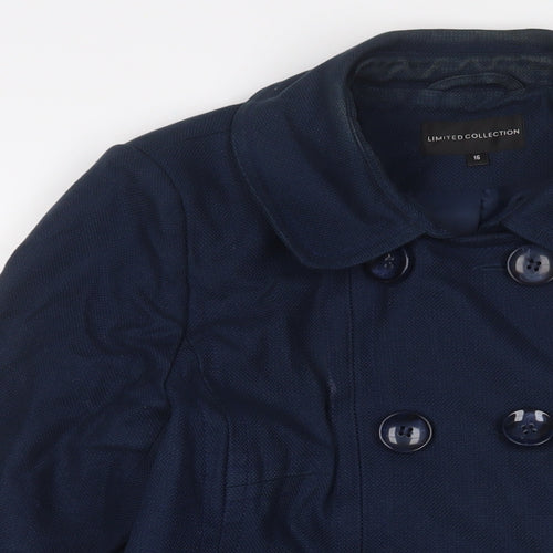 Limited Collection Womens Blue Jacket Size 16 Button