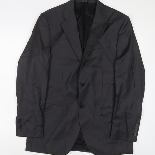 Lanificio Mens Grey Wool Jacket Suit Jacket Size 38 Regular