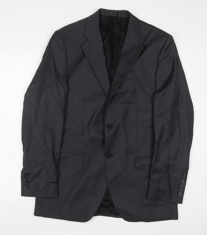 Lanificio Mens Grey Wool Jacket Suit Jacket Size 38 Regular