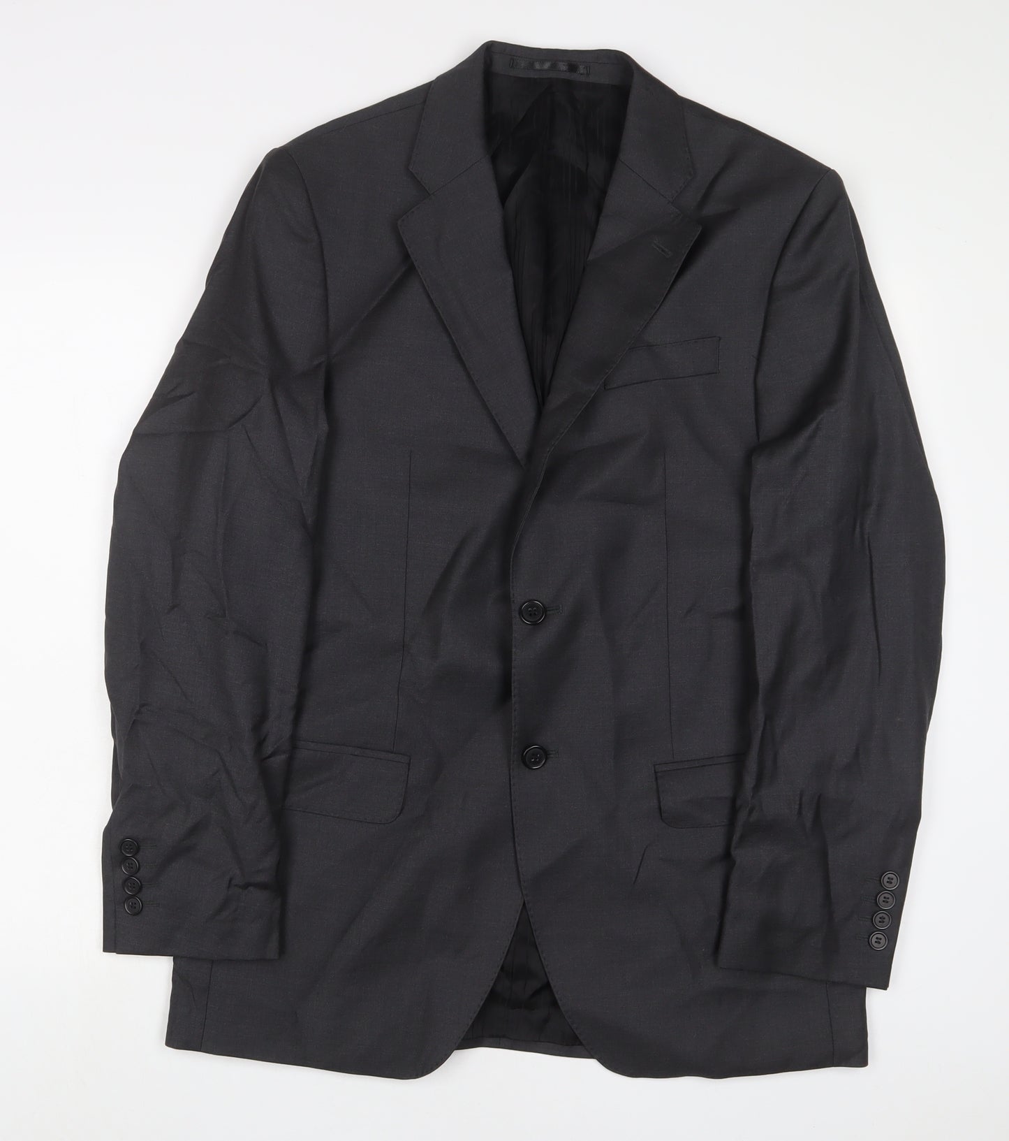 Lanificio Mens Grey Wool Jacket Suit Jacket Size 38 Regular