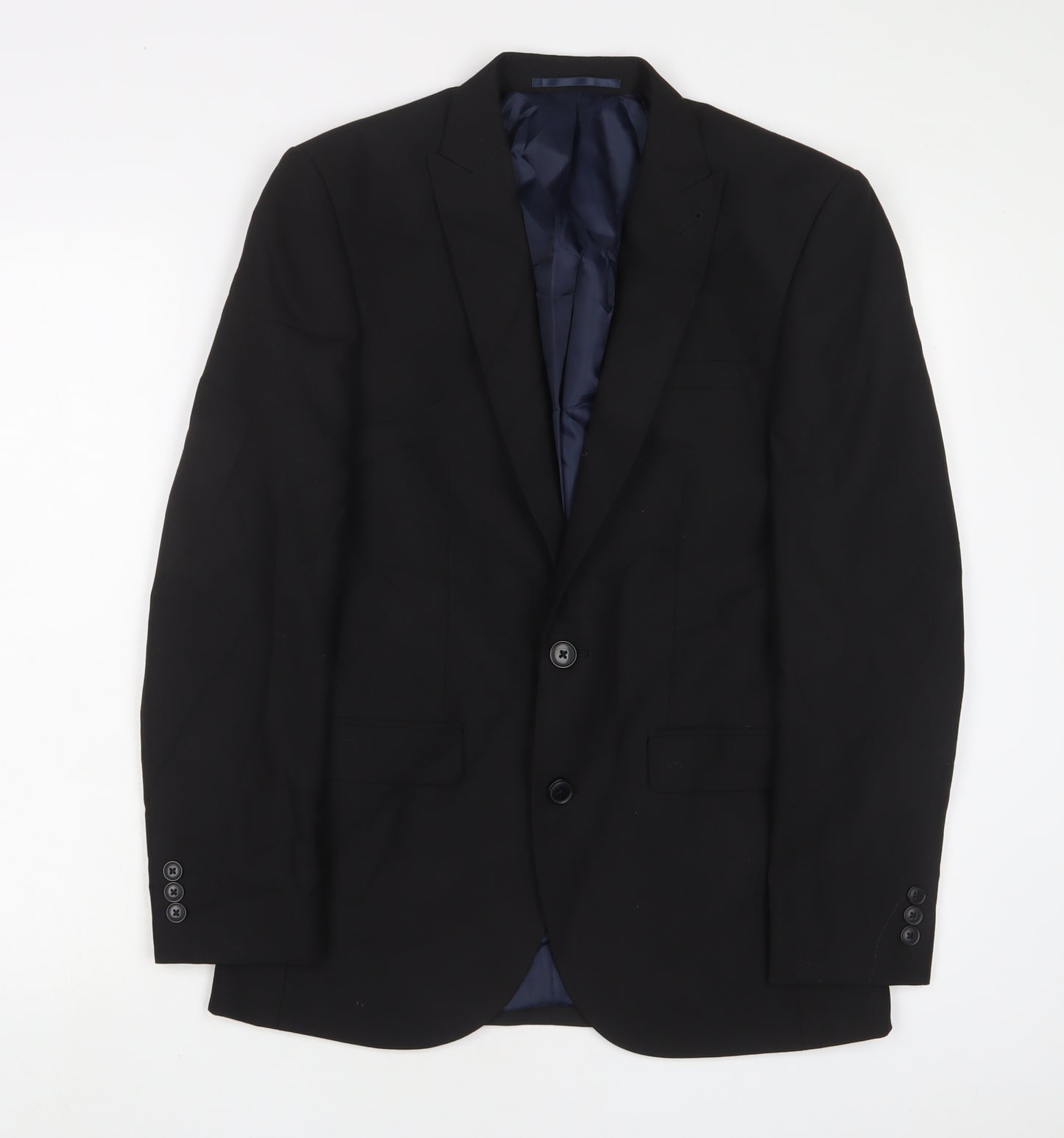 Next Mens Black Polyester Jacket Suit Jacket Size 36 Regular
