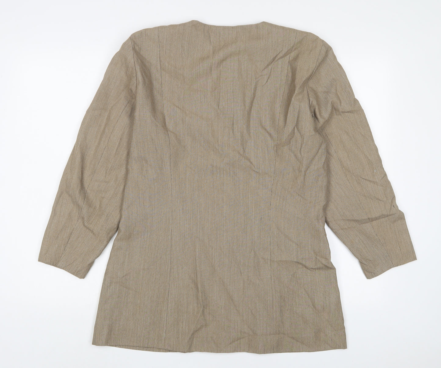 Ego Womens Brown Jacket Blazer Size 14 Button