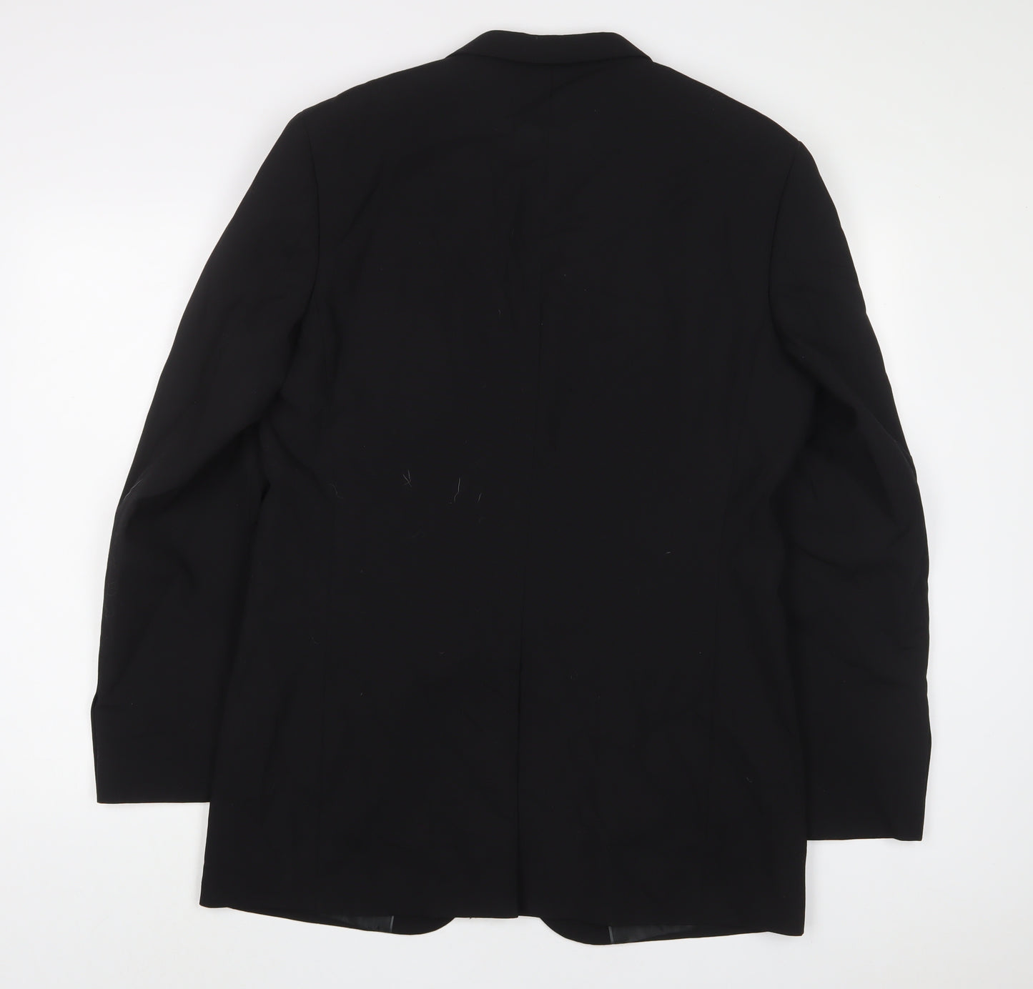 John Lewis Mens Black Wool Jacket Suit Jacket Size 40 Regular