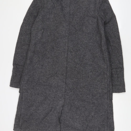 Zara Womens Grey Overcoat Coat Size M - Open
