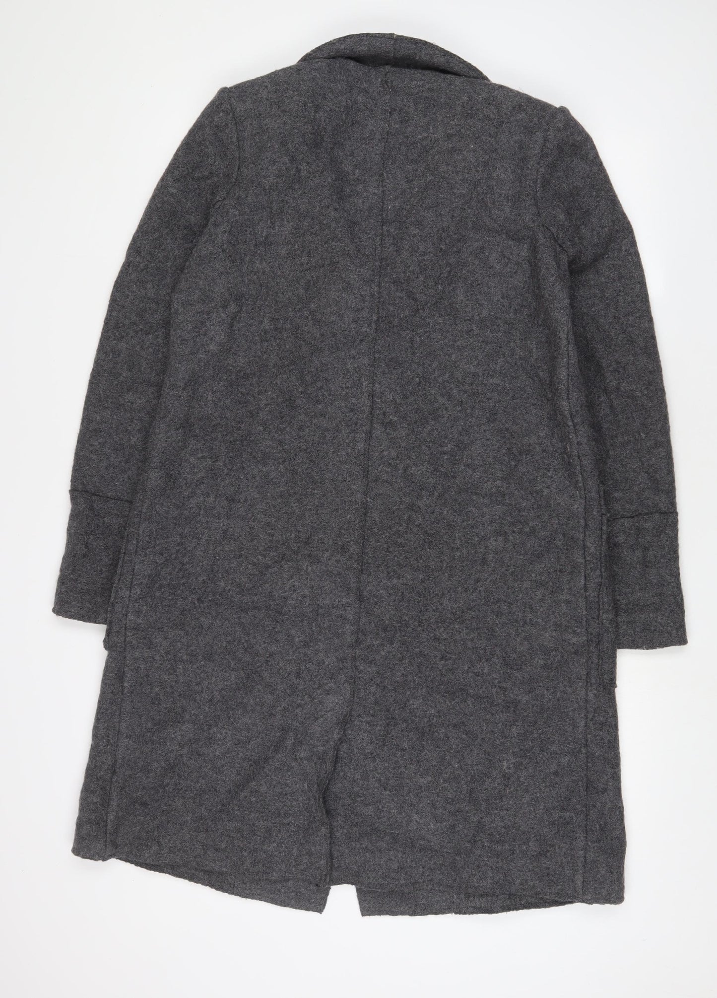 Zara Womens Grey Overcoat Coat Size M - Open