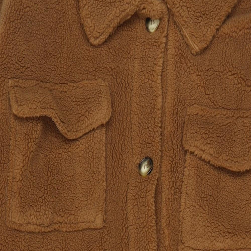 In the Style Womens Brown Jacket Coat Size 20 Button