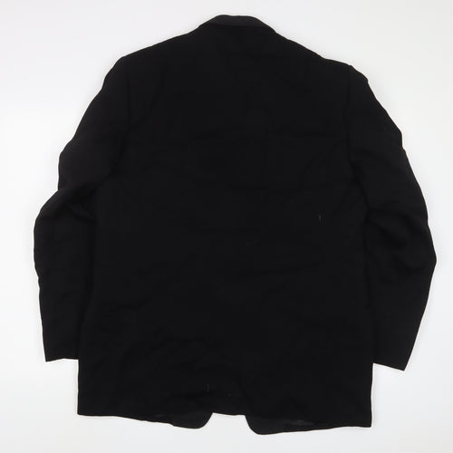 Maenson Mens Black Polyester Jacket Suit Jacket Size 44 Regular