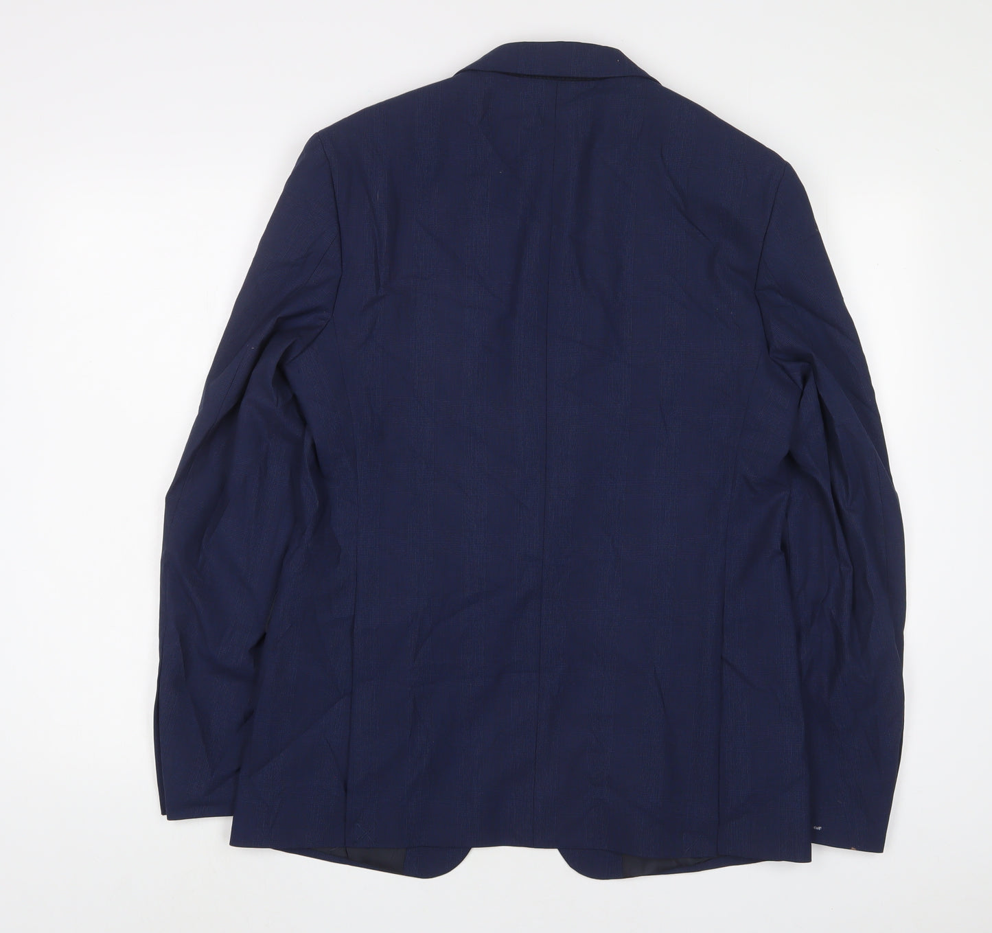 Zara Mens Blue Wool Jacket Suit Jacket Size 38 Regular