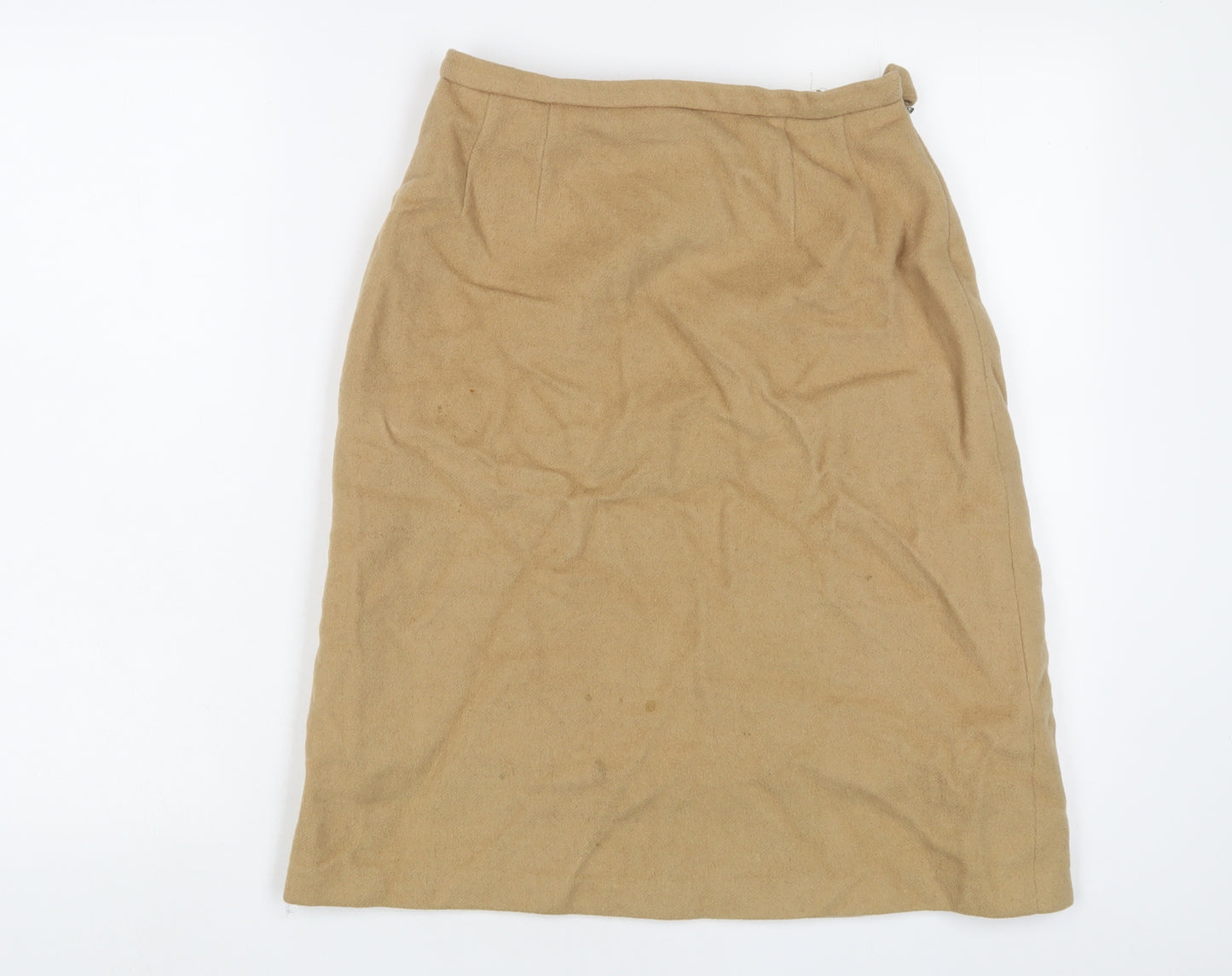 Jaeger Womens Brown Wool A-Line Skirt Size 12 Zip