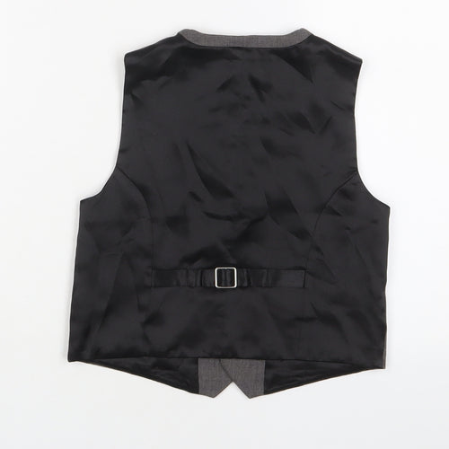 Monsoon Boys Grey Jacket Waistcoat Size 7-8 Years Button