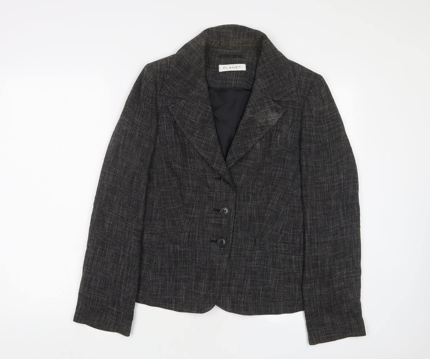 Planet Womens Grey Jacket Blazer Size 12 Button