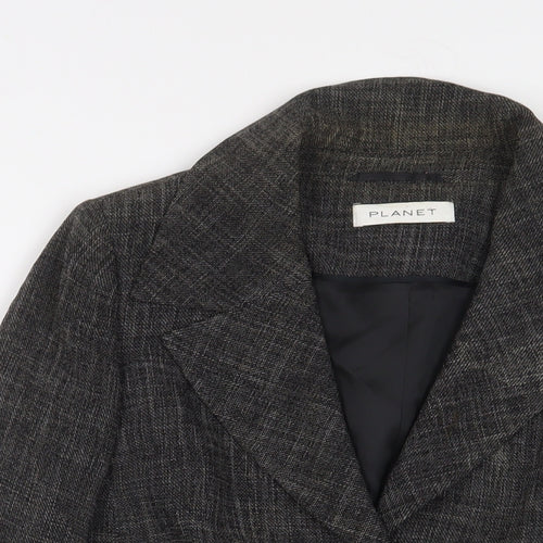 Planet Womens Grey Jacket Blazer Size 12 Button