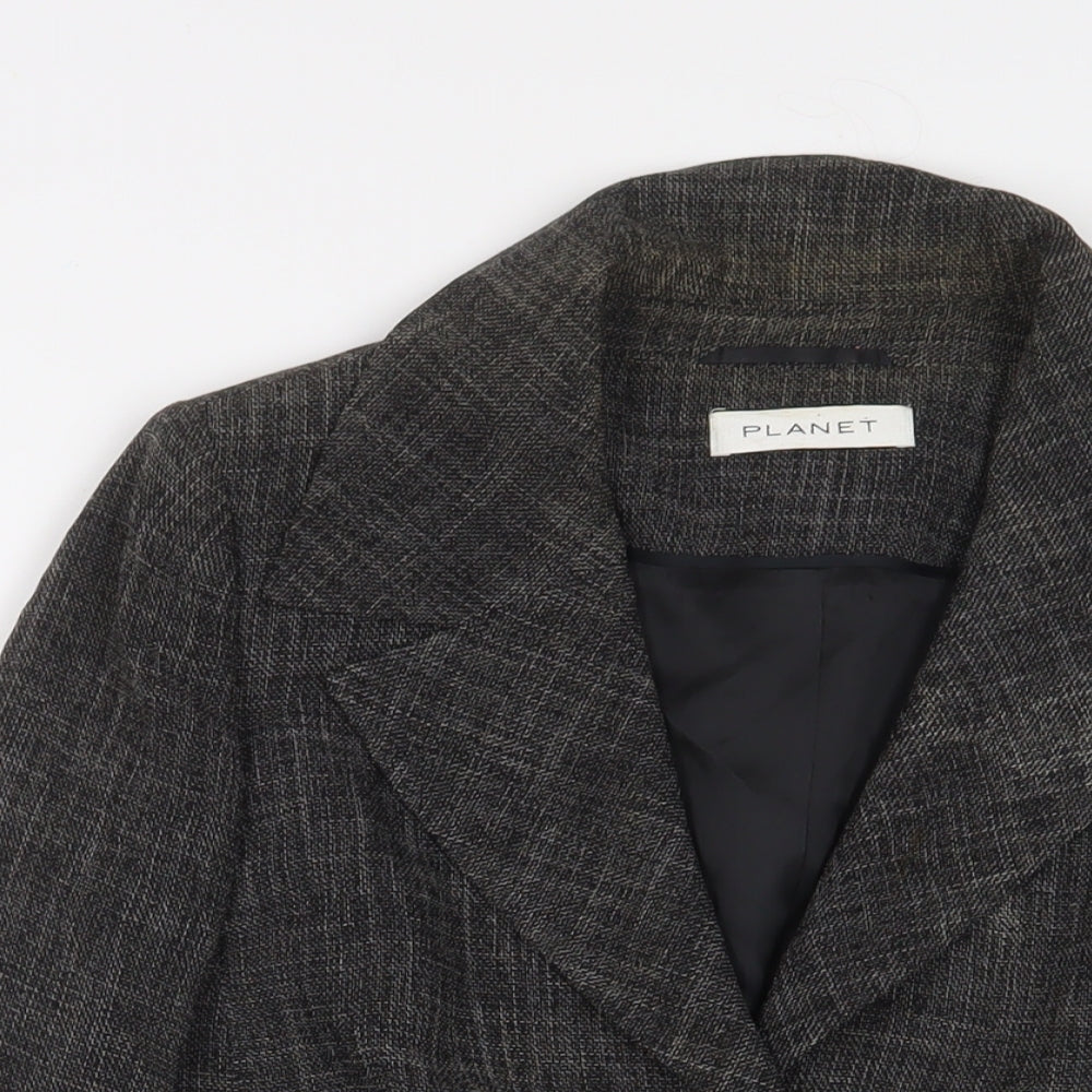 Planet Womens Grey Jacket Blazer Size 12 Button