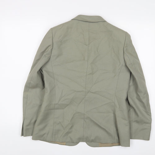 St Michael Womens Green Jacket Blazer Size 14 Button