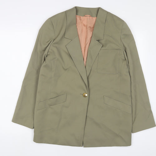 Country Casuals Womens Green Jacket Blazer Size 8 Button
