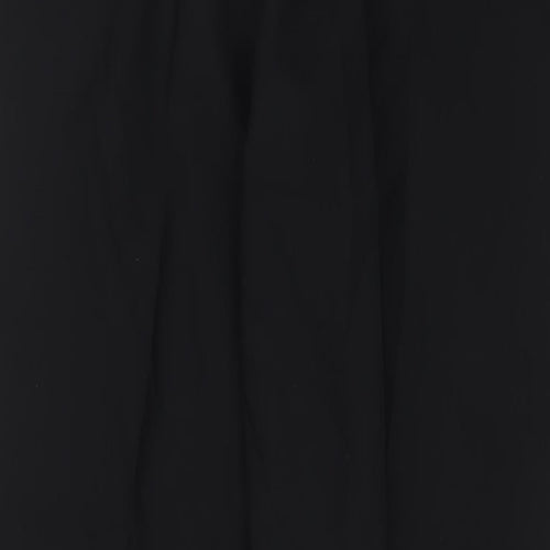 Marks and Spencer Mens Black Wool Trousers Size 34 in L31 in Regular Hook & Eye