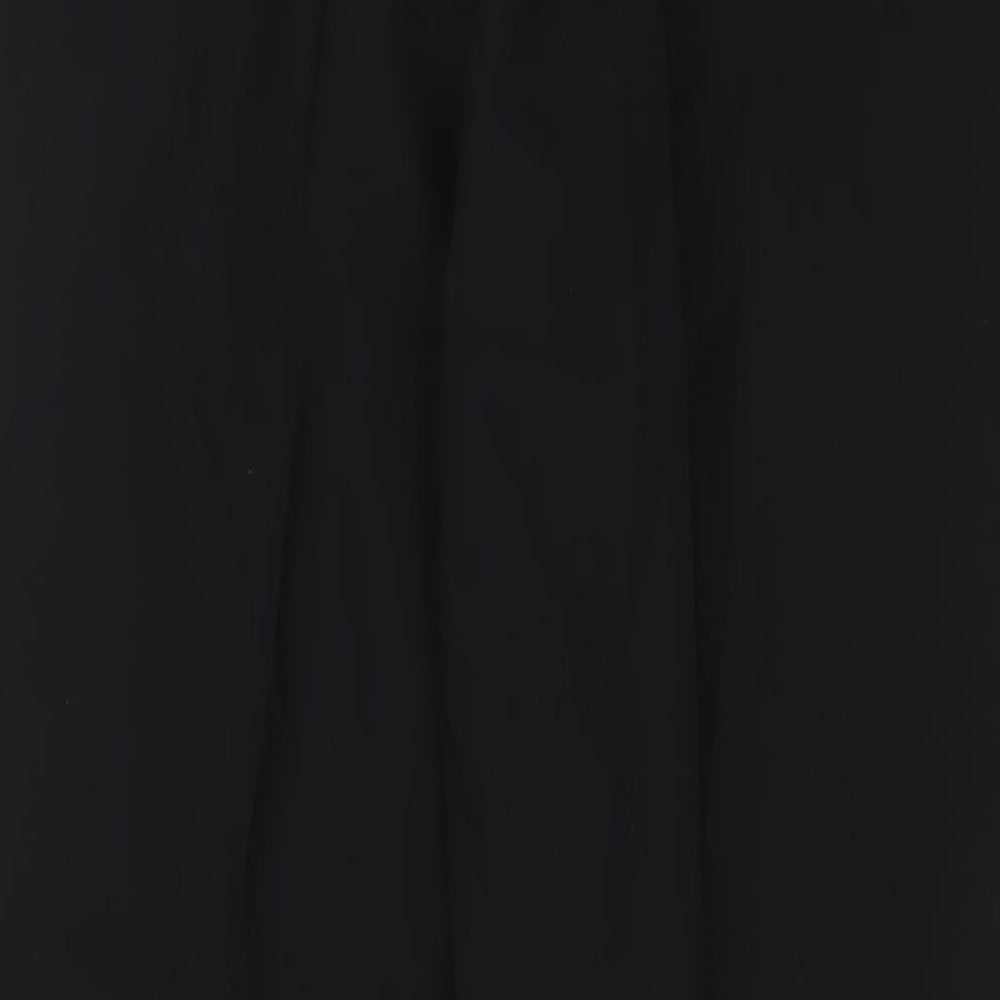 Marks and Spencer Mens Black Wool Trousers Size 34 in L31 in Regular Hook & Eye