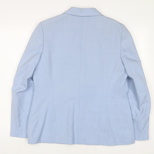 For Women Womens Blue Jacket Blazer Size 16 Button - Embroidered, Sequins