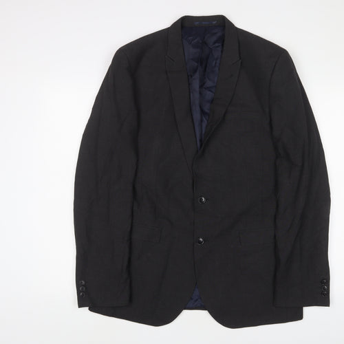 NEXT Mens Grey Polyester Jacket Suit Jacket Size 42 Regular