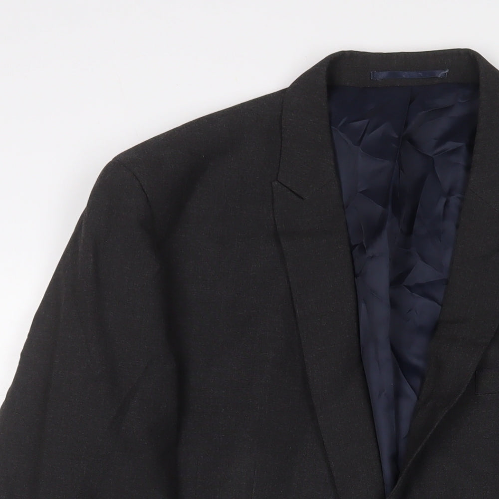NEXT Mens Grey Polyester Jacket Suit Jacket Size 42 Regular