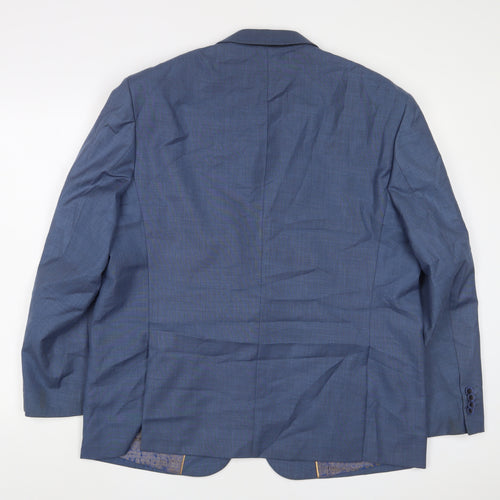 Greenwoods Mens Blue Polyester Jacket Suit Jacket Size 46 Regular
