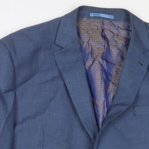 Greenwoods Mens Blue Polyester Jacket Suit Jacket Size 46 Regular