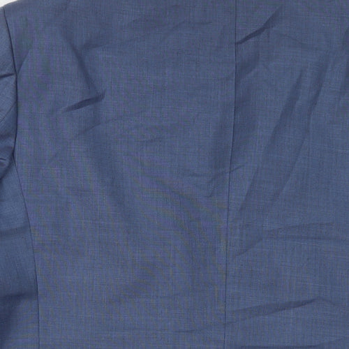 Greenwoods Mens Blue Polyester Jacket Suit Jacket Size 46 Regular
