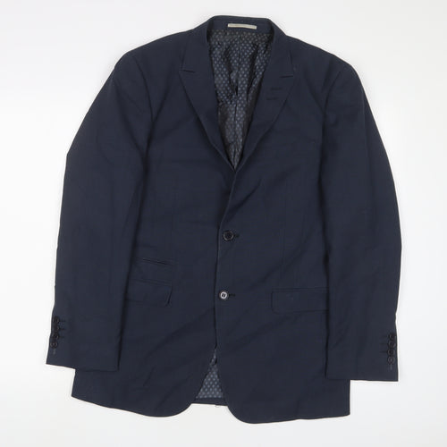 Skopes Mens Blue Polyester Jacket Suit Jacket Size 38 Regular