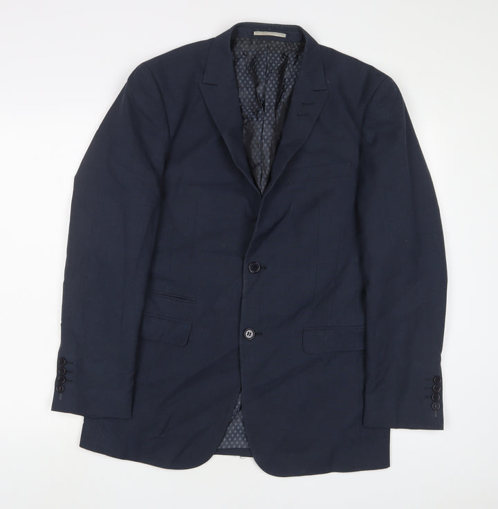 Skopes Mens Blue Polyester Jacket Suit Jacket Size 38 Regular