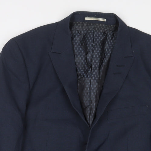Skopes Mens Blue Polyester Jacket Suit Jacket Size 38 Regular