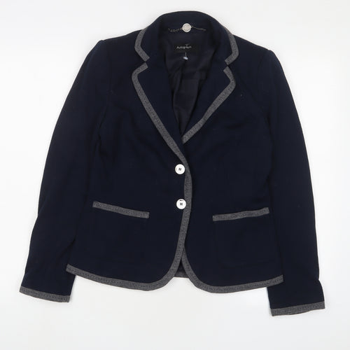 Autograph Womens Blue Jacket Blazer Size 10 Button
