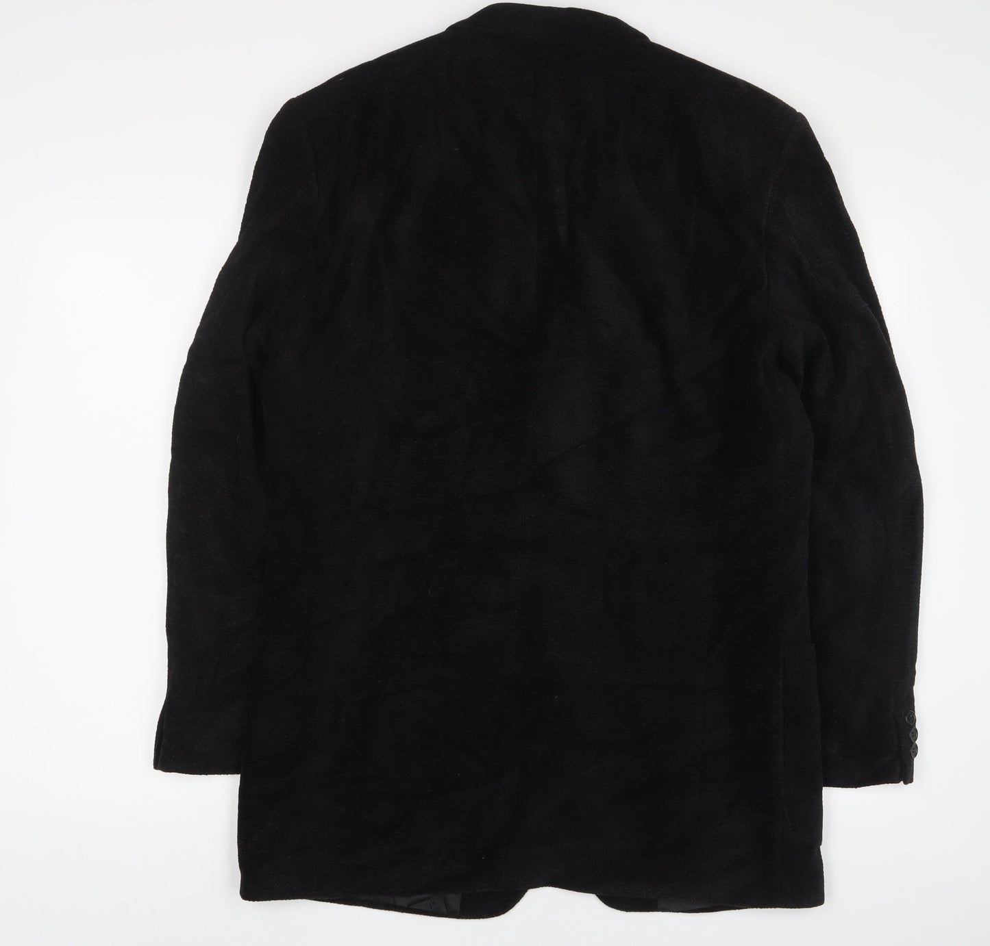 Marks and Spencer Mens Black Viscose Jacket Suit Jacket Size 40 Regular