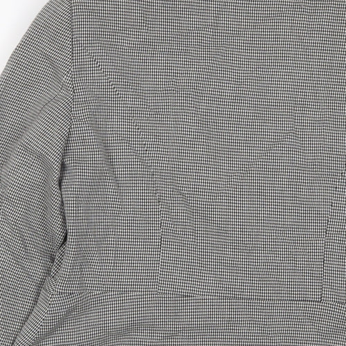 Marks and Spencer Womens White Herringbone Jacket Blazer Size 12 Button