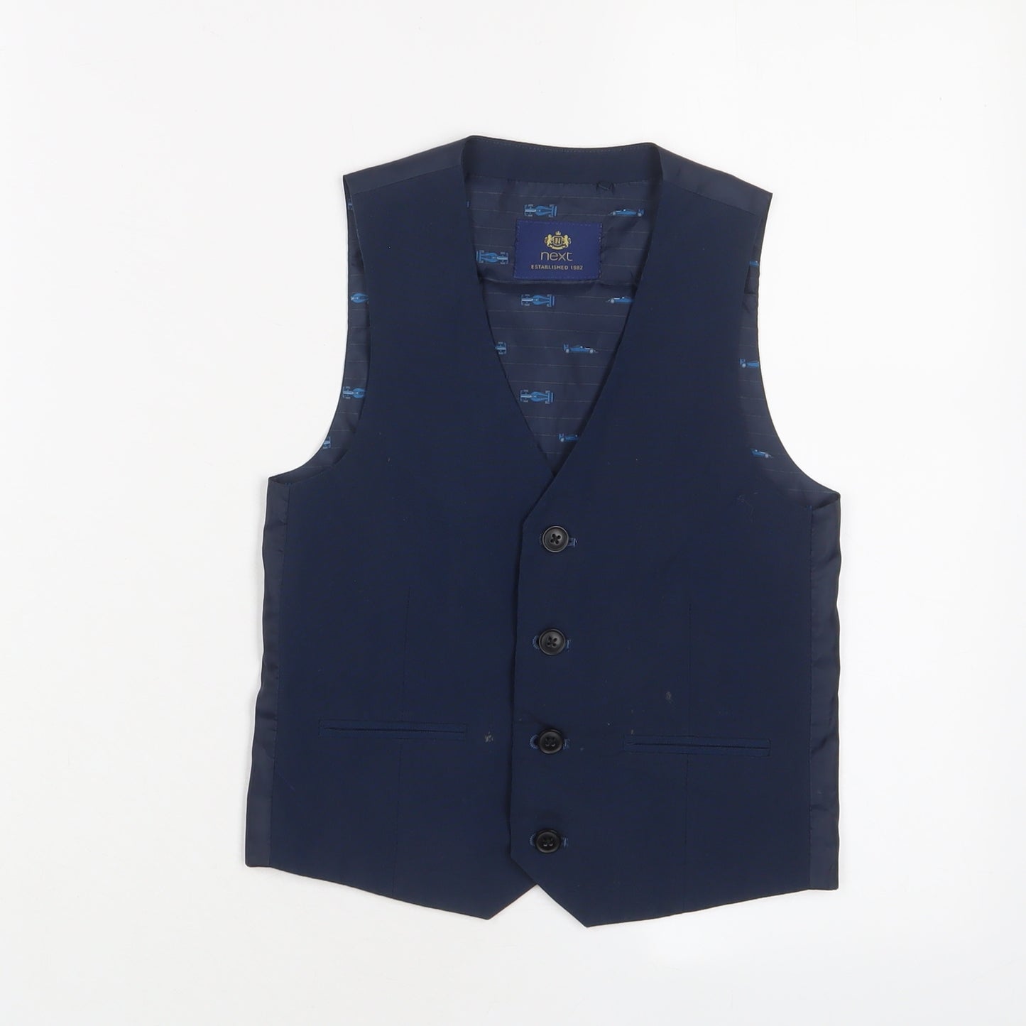 NEXT Boys Blue Jacket Waistcoat Size 7 Years Button