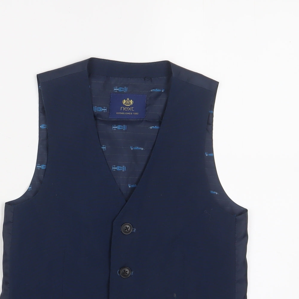 NEXT Boys Blue Jacket Waistcoat Size 7 Years Button