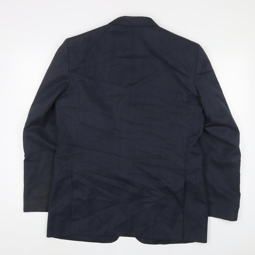 C&A Mens Blue Wool Jacket Suit Jacket Size 40 Regular