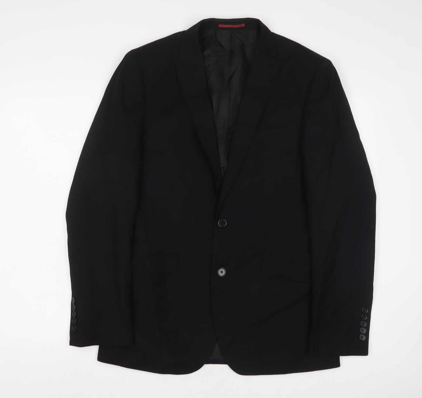 OneSixFive Mens Black Polyester Jacket Suit Jacket Size 40 Regular