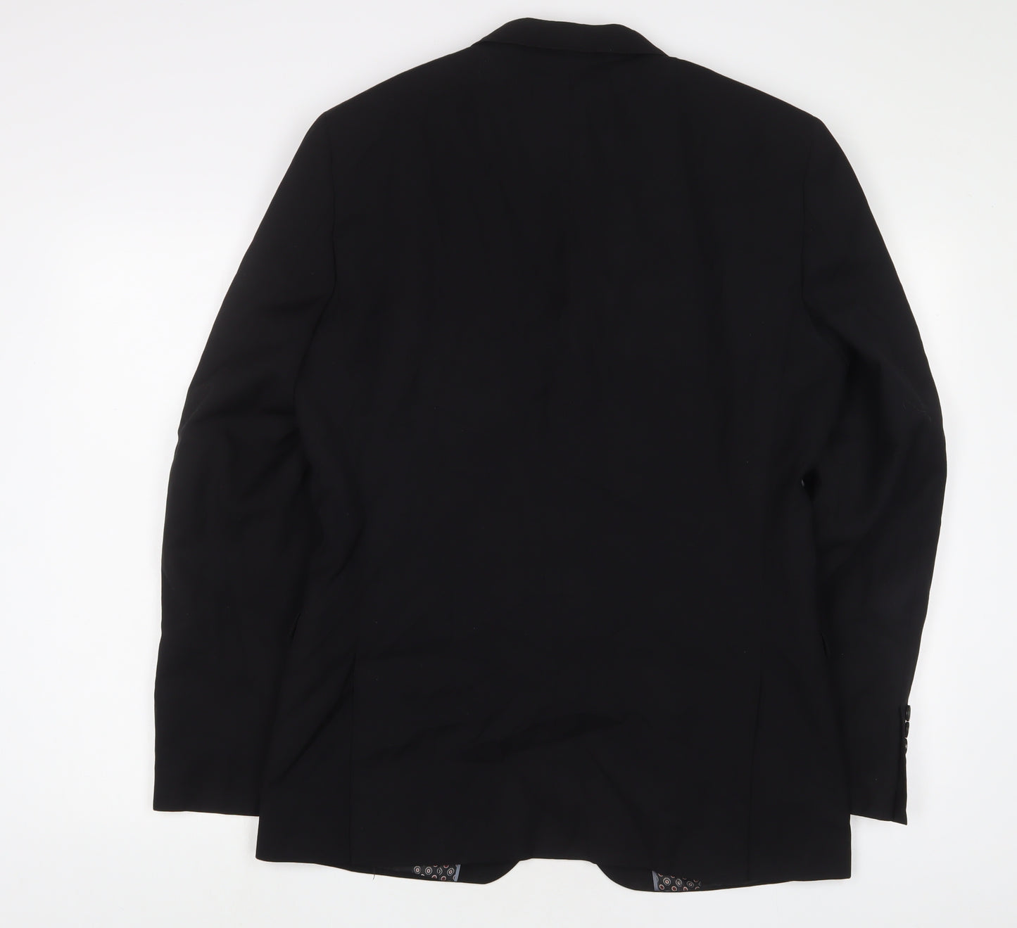 OneSixFive Mens Black Polyester Jacket Suit Jacket Size 40 Regular