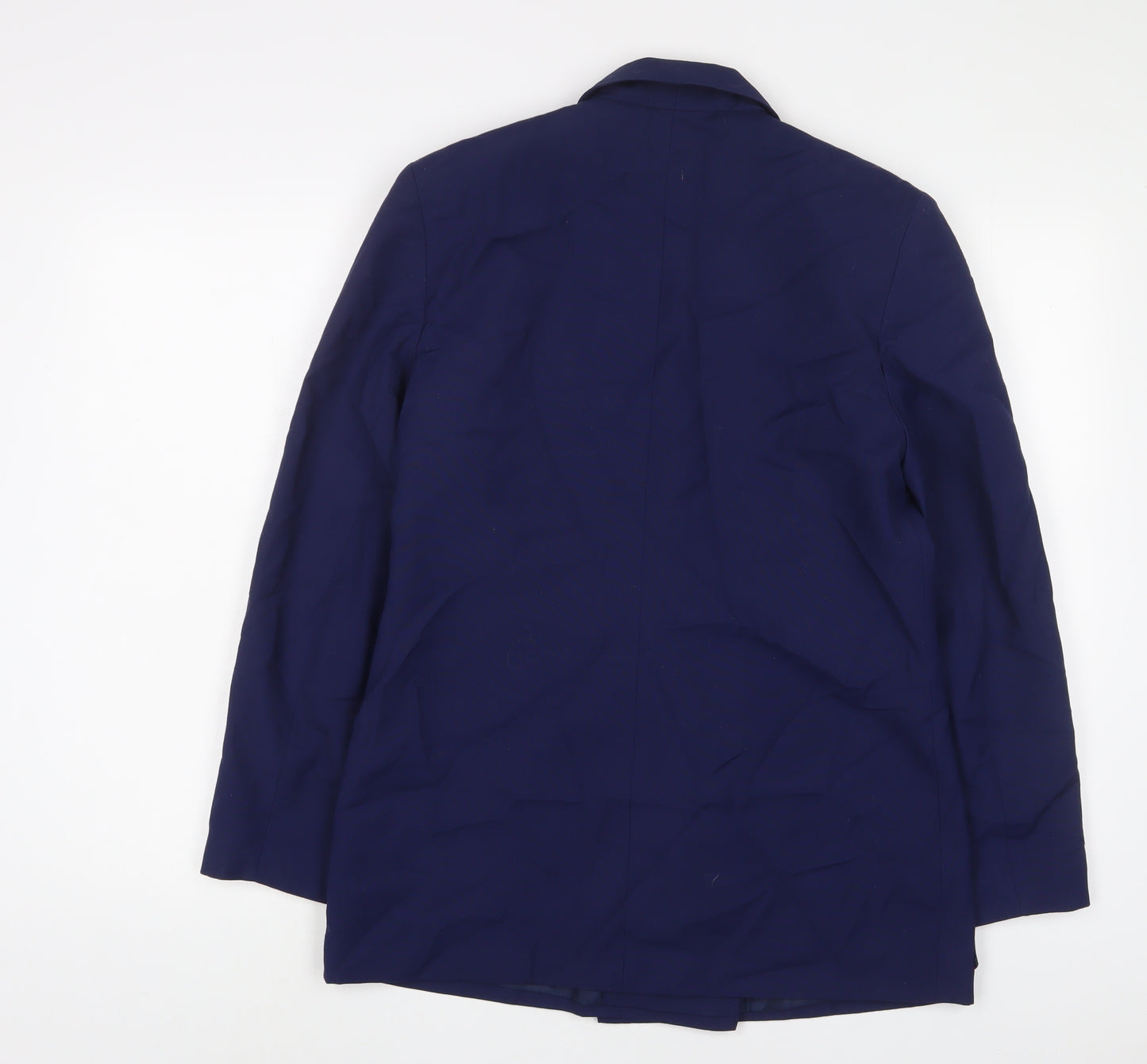 Slimma Womens Blue Jacket Blazer Size 12 Button