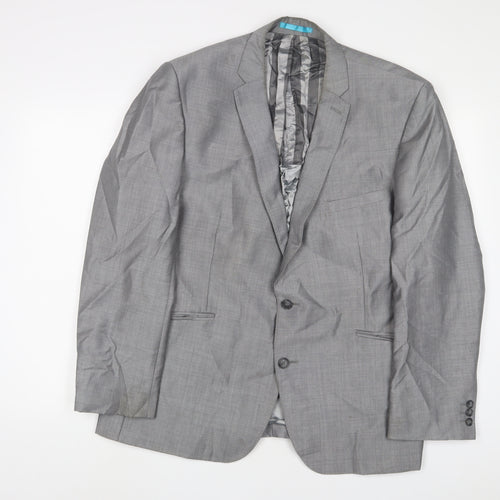 Michael's Mens Grey Polyester Jacket Suit Jacket Size 46 Regular
