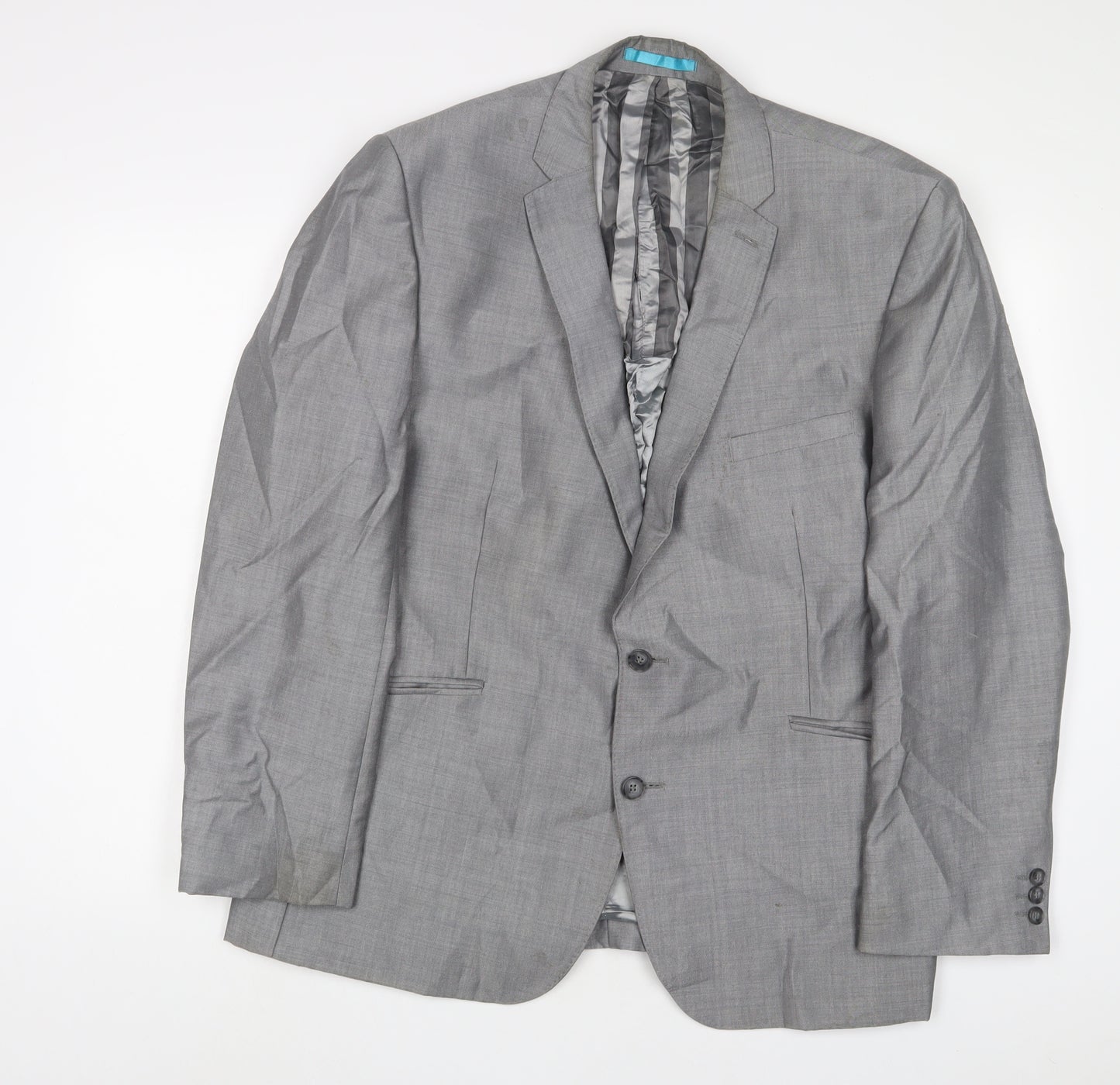 Michael's Mens Grey Polyester Jacket Suit Jacket Size 46 Regular